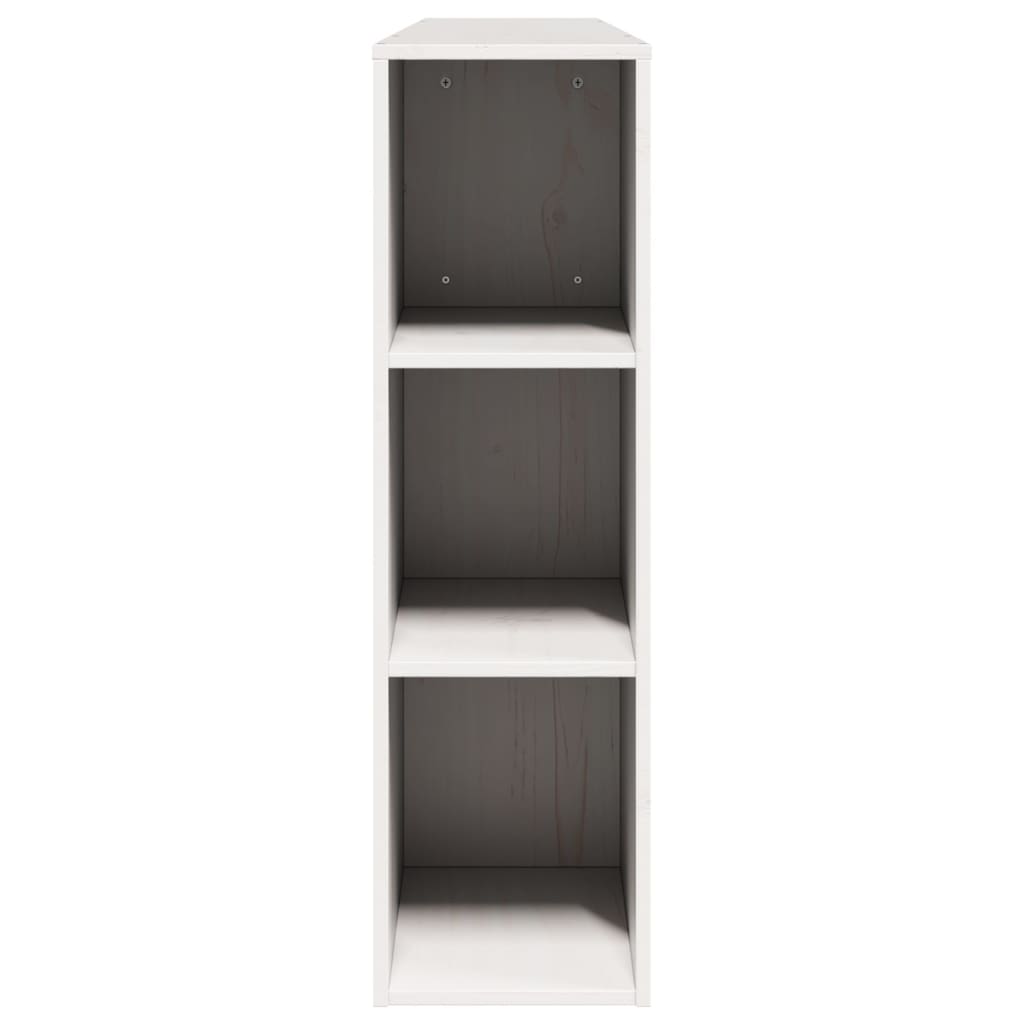 Headboard with Storage White 200 cm Solid Wood Pine
