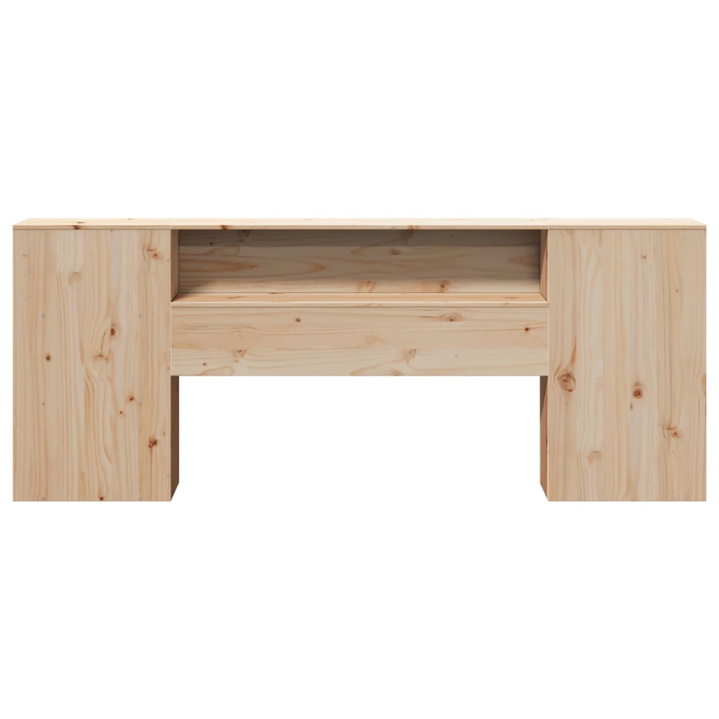 Headboard with Storage 180 cm Solid Wood Pine