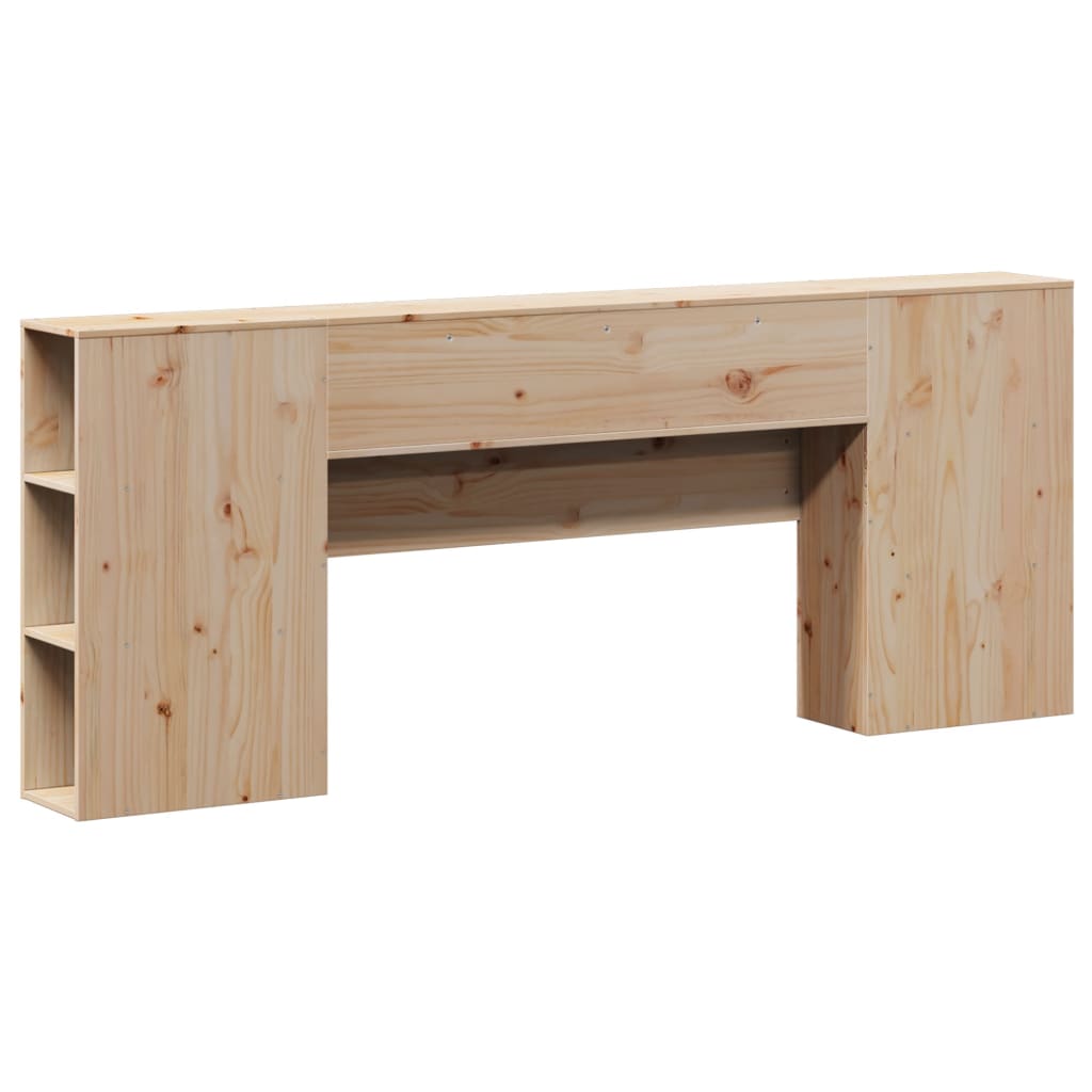 Headboard with Storage 180 cm Solid Wood Pine
