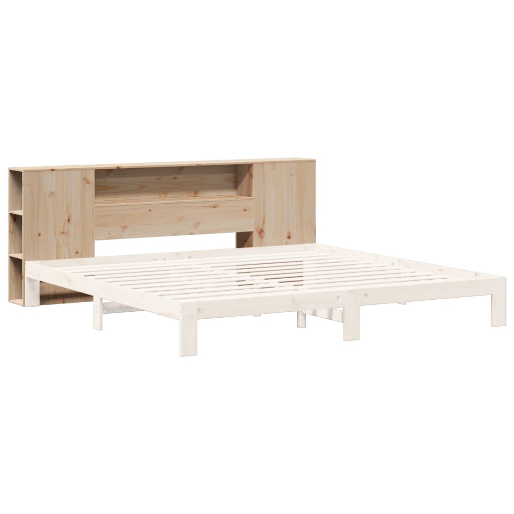 Headboard with Storage 180 cm Solid Wood Pine