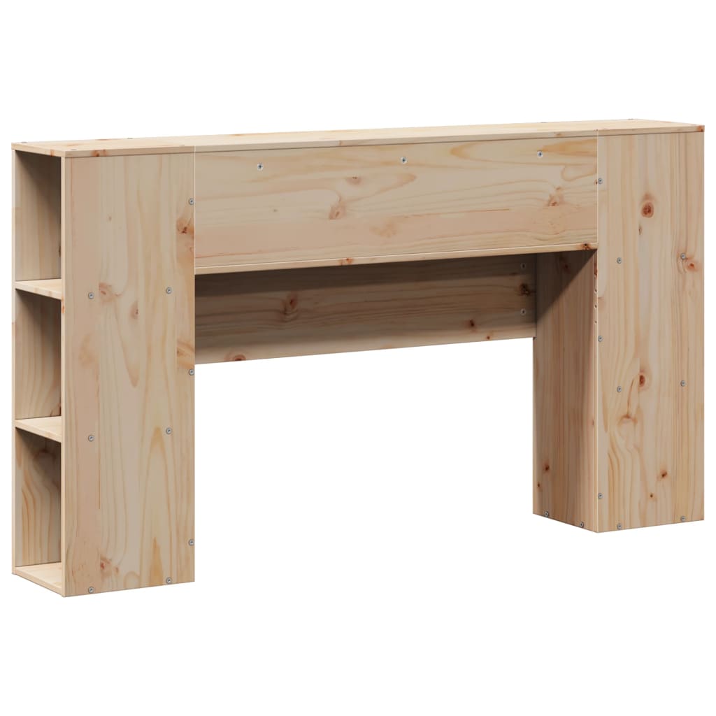 Headboard with Storage 160 cm Solid Wood Pine