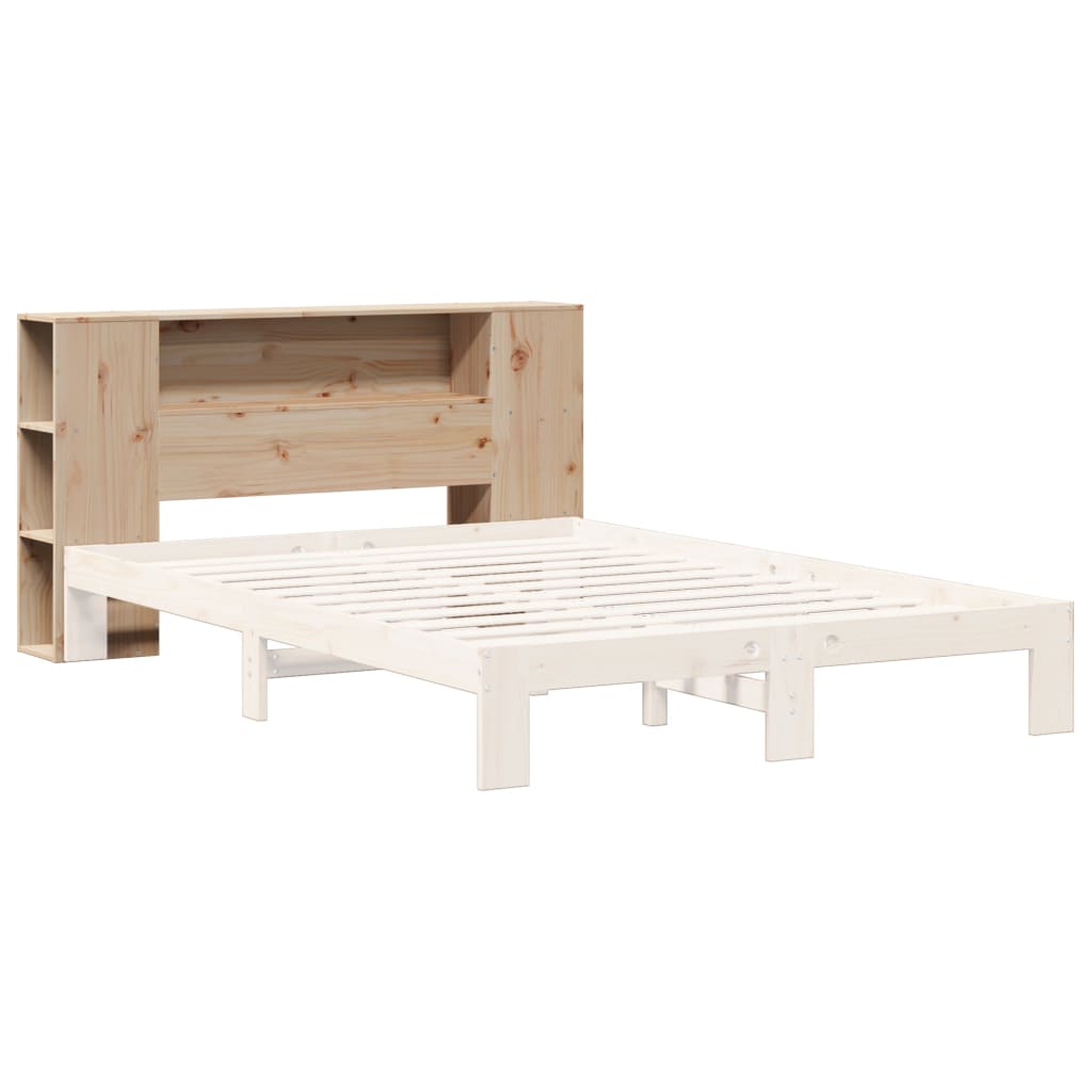 Headboard with Storage 160 cm Solid Wood Pine