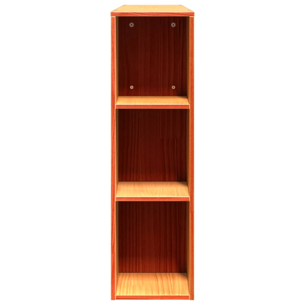Headboard with Storage Wax Brown 160 cm Solid Wood Pine