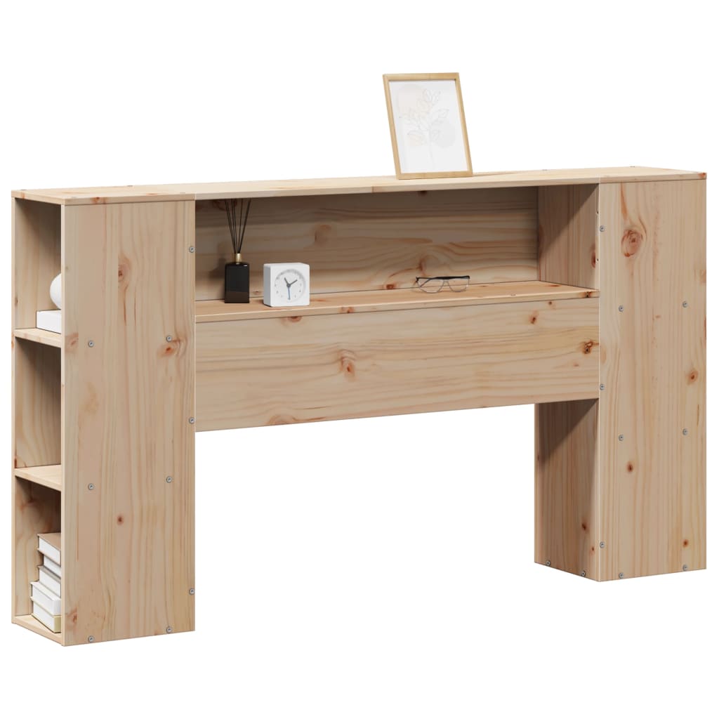 Headboard with Storage 120 cm Solid Wood Pine