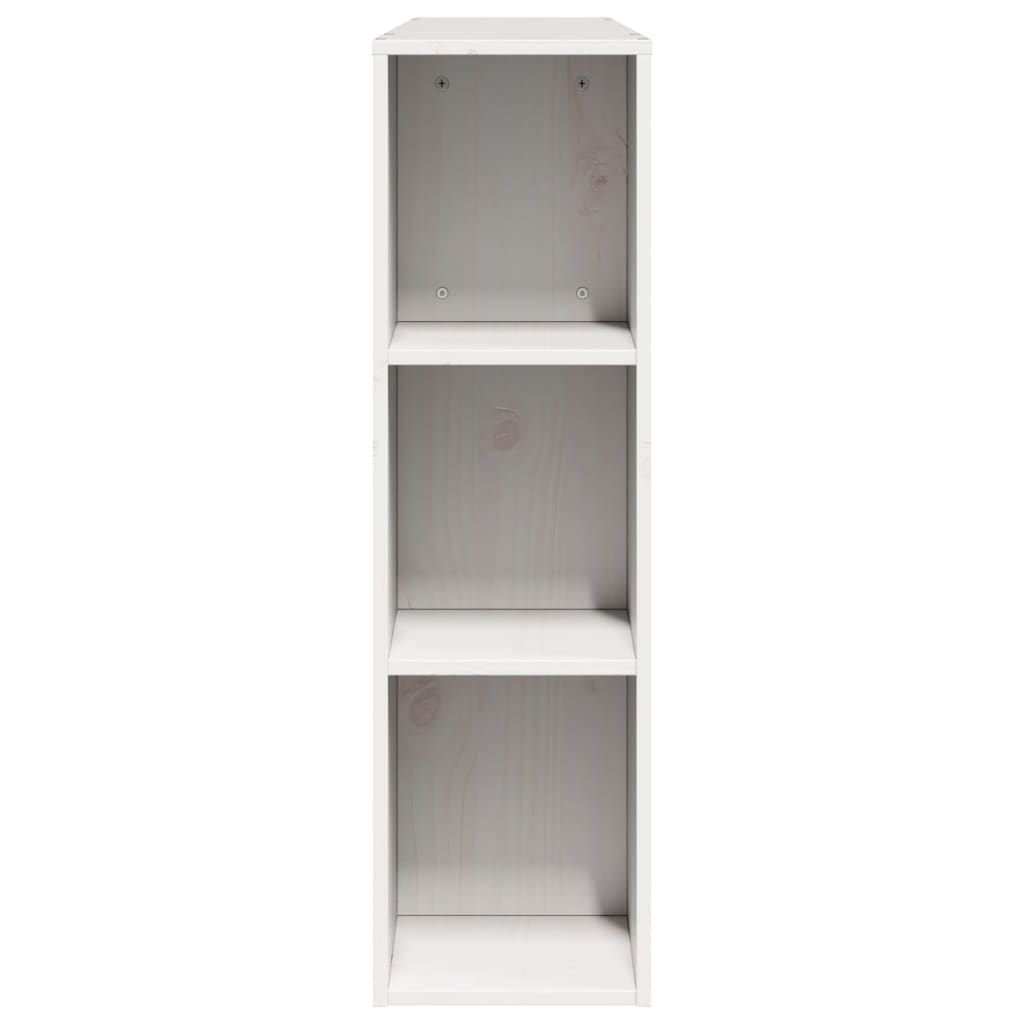 Headboard with Storage White 120 cm Solid Wood Pine