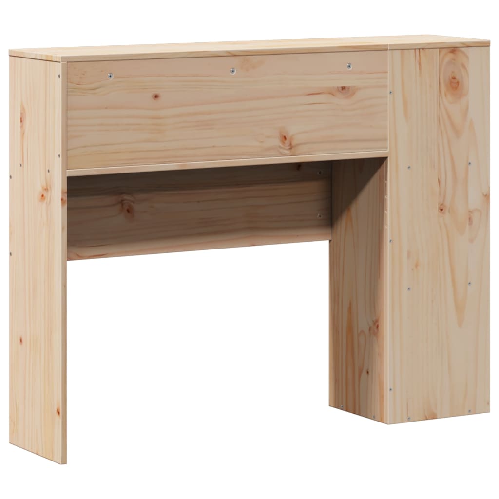 Headboard with Storage 90 cm Solid Wood Pine