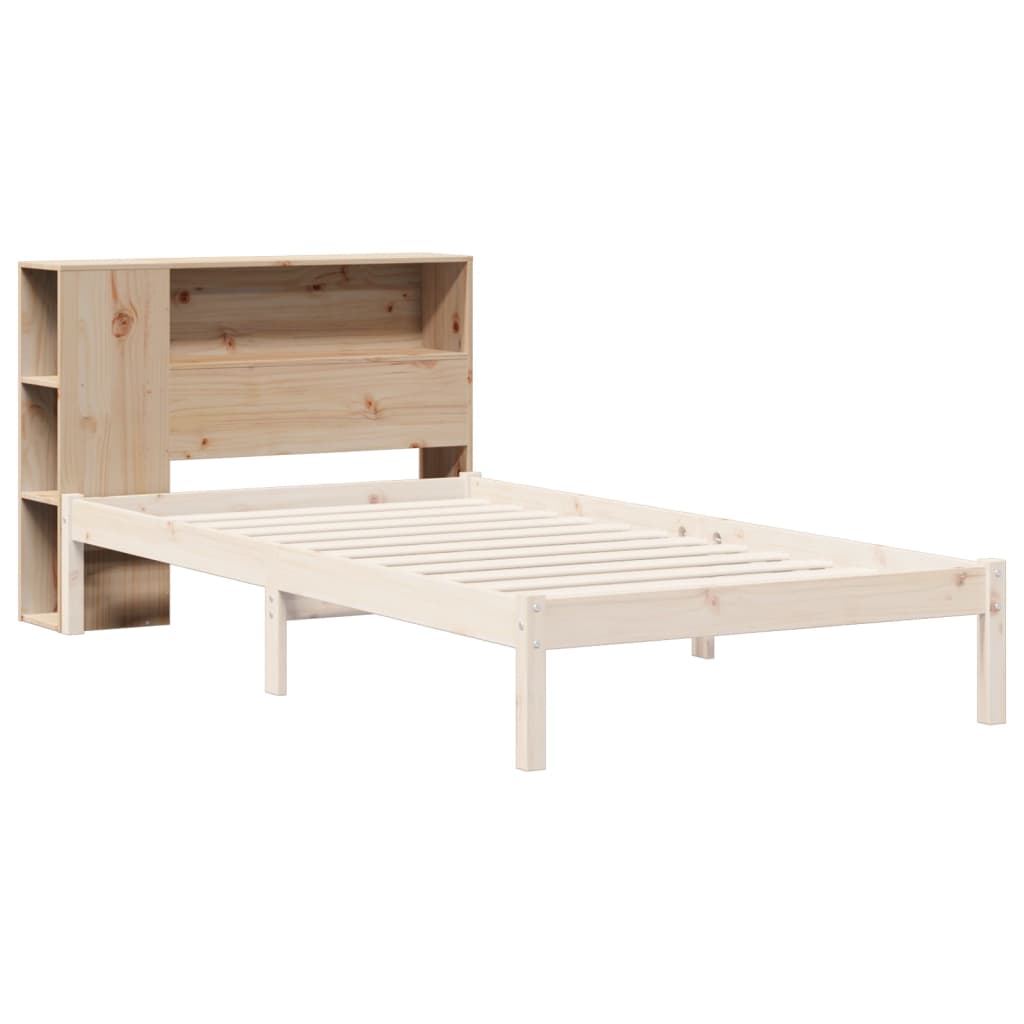 Headboard with Storage 90 cm Solid Wood Pine