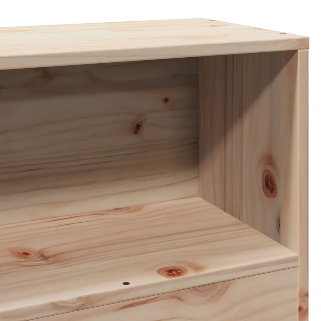 Headboard with Storage 90 cm Solid Wood Pine