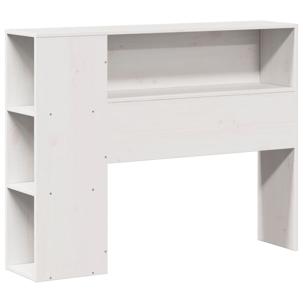 Headboard with Storage White 90 cm Solid Wood Pine