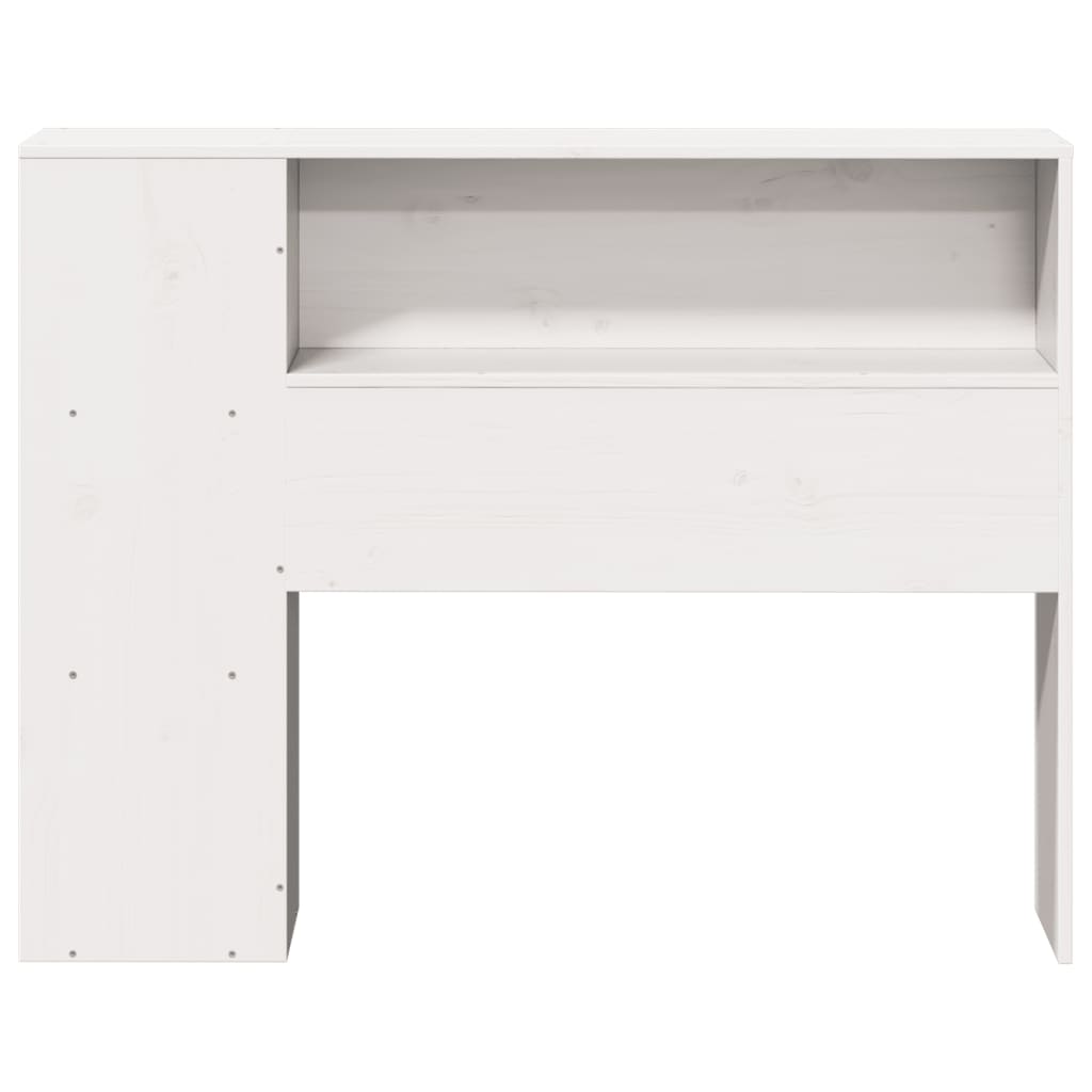 Headboard with Storage White 90 cm Solid Wood Pine
