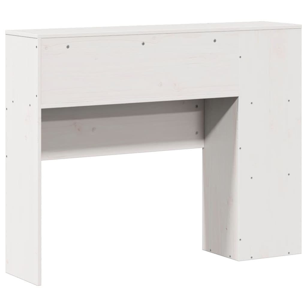 Headboard with Storage White 90 cm Solid Wood Pine