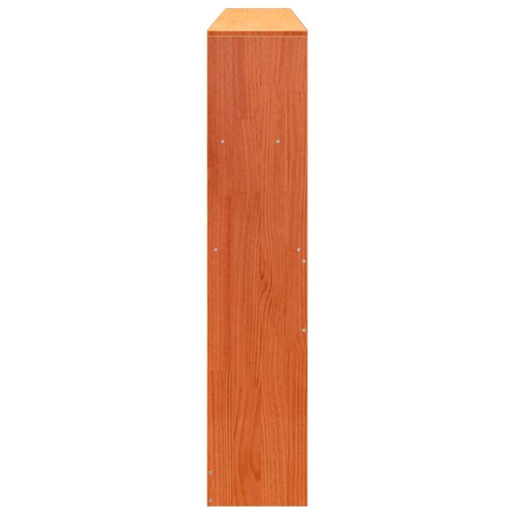 Headboard with Storage Wax Brown 200 cm Solid Wood Pine