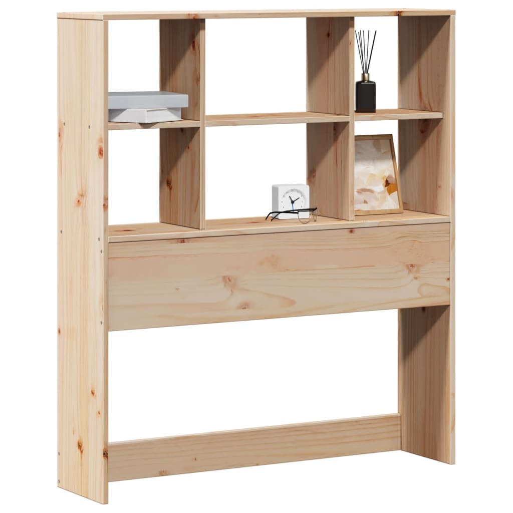 Headboard with Storage 90 cm Solid Wood Pine