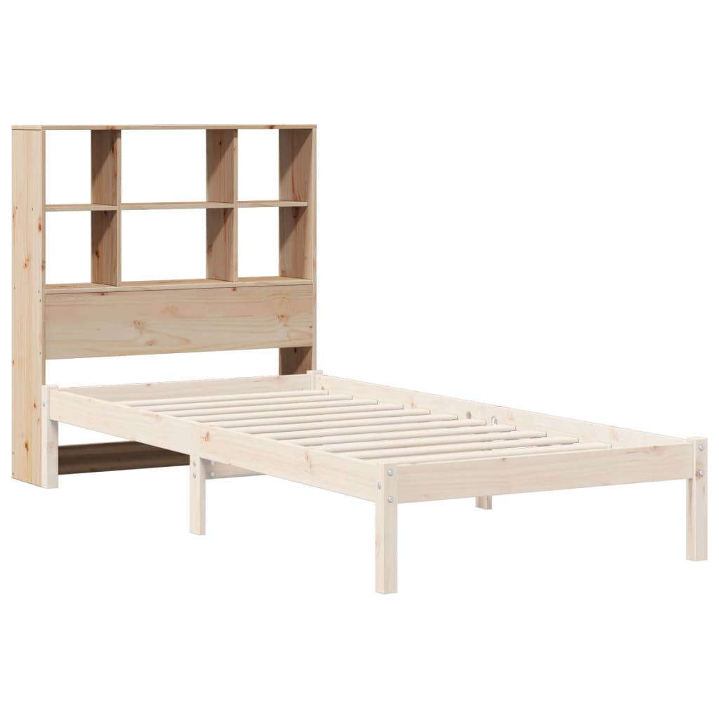 Headboard with Storage 90 cm Solid Wood Pine