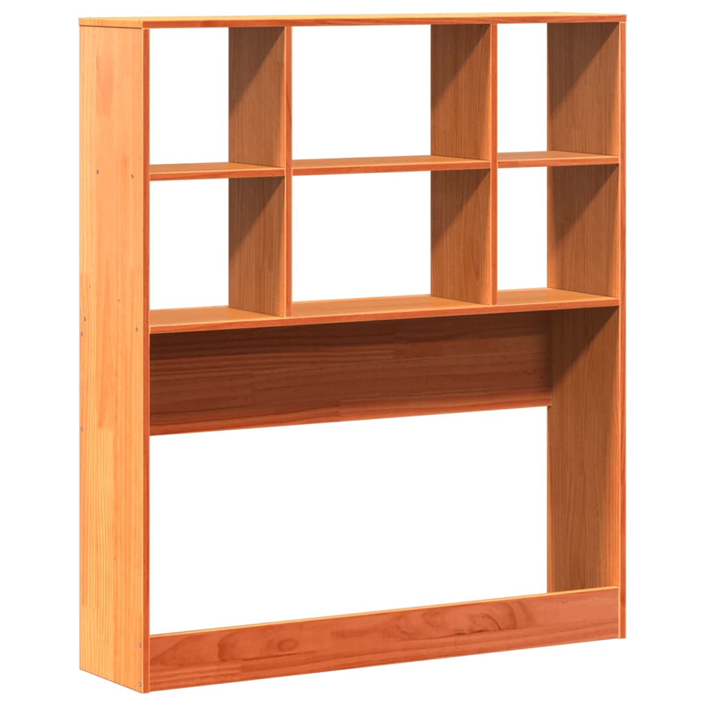 Headboard with Storage Wax Brown 75 cm Solid Wood Pine