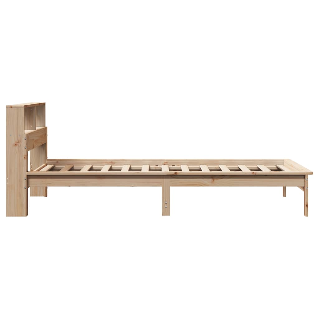Bookcase Bed without Mattress 100x200 cm Solid Wood Pine
