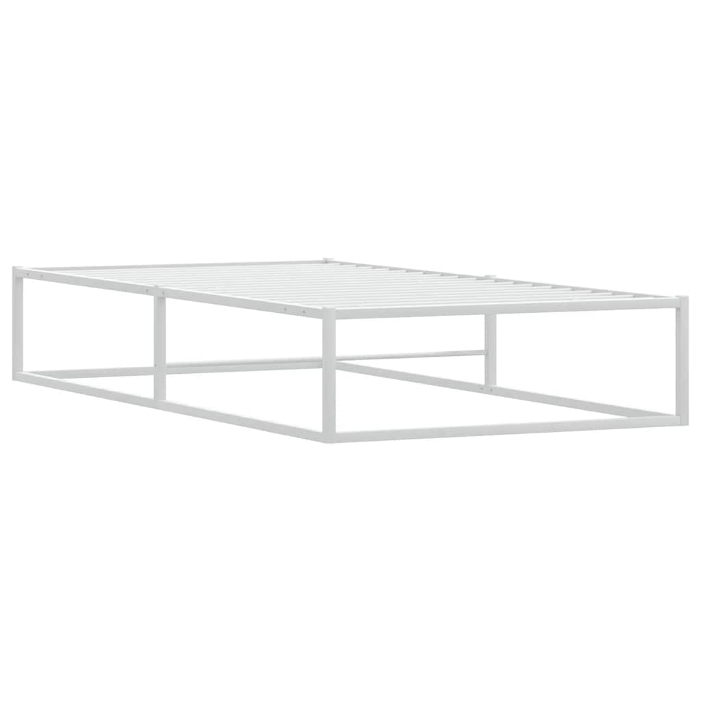 Bed Frame without Mattress White 100x200 cm Metal