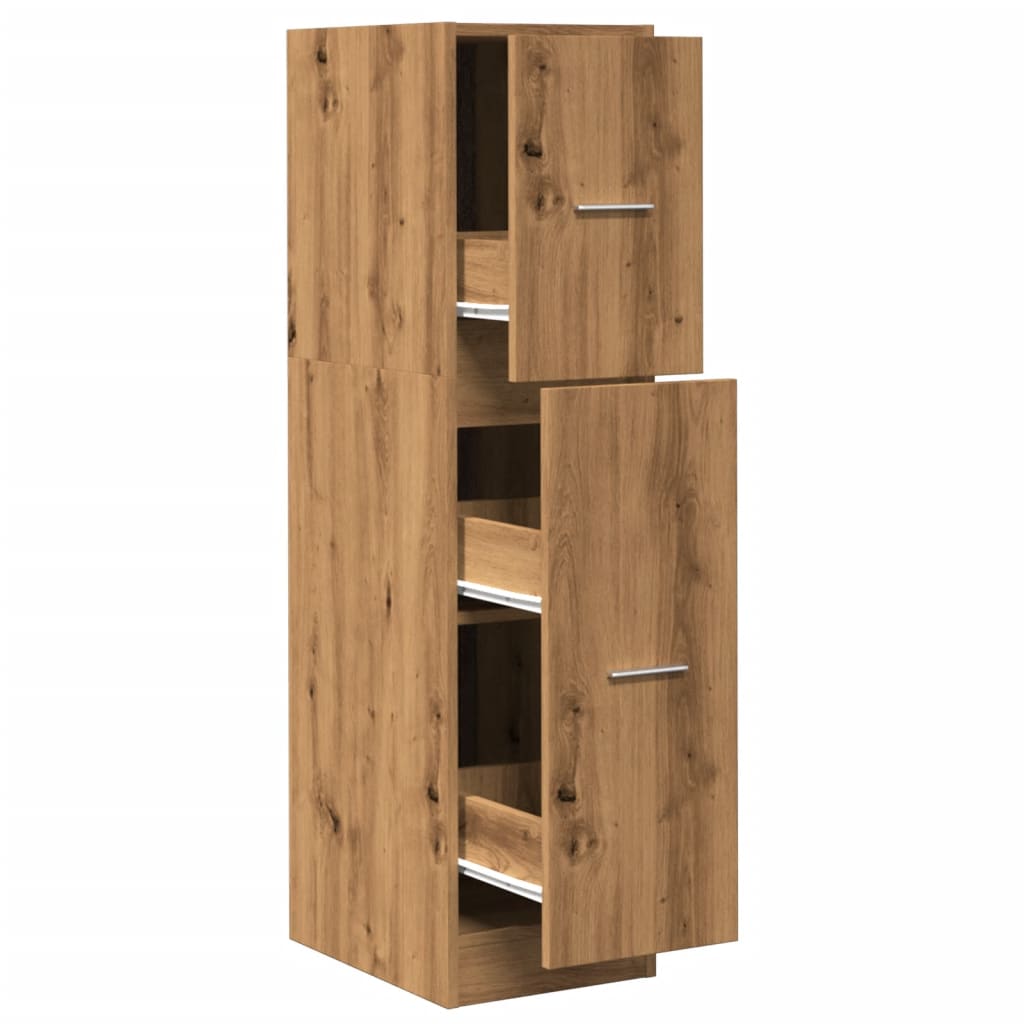 Apothecary Cabinet Artisian Oak 30x41x118 cm Engineered Wood