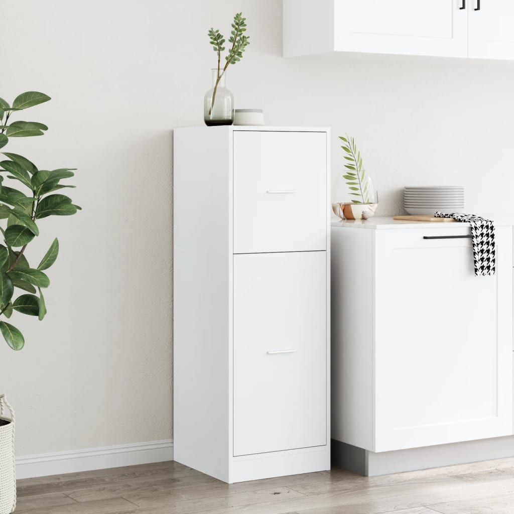 Modern Wooden Apothecary Storage Cabinet Unit With 2 Pull Out Drawers Doors Wood
