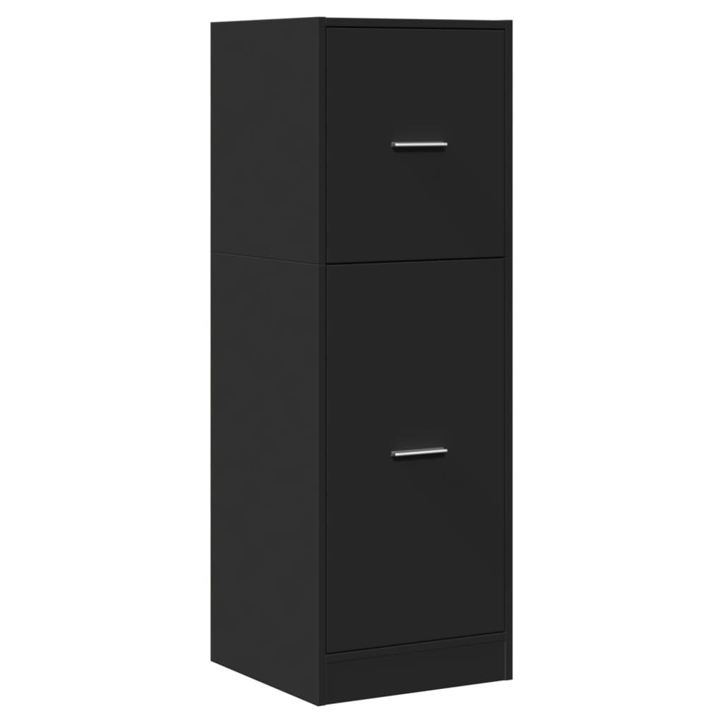Modern Wooden Apothecary Storage Cabinet Unit With 2 Pull Out Drawers Doors Wood