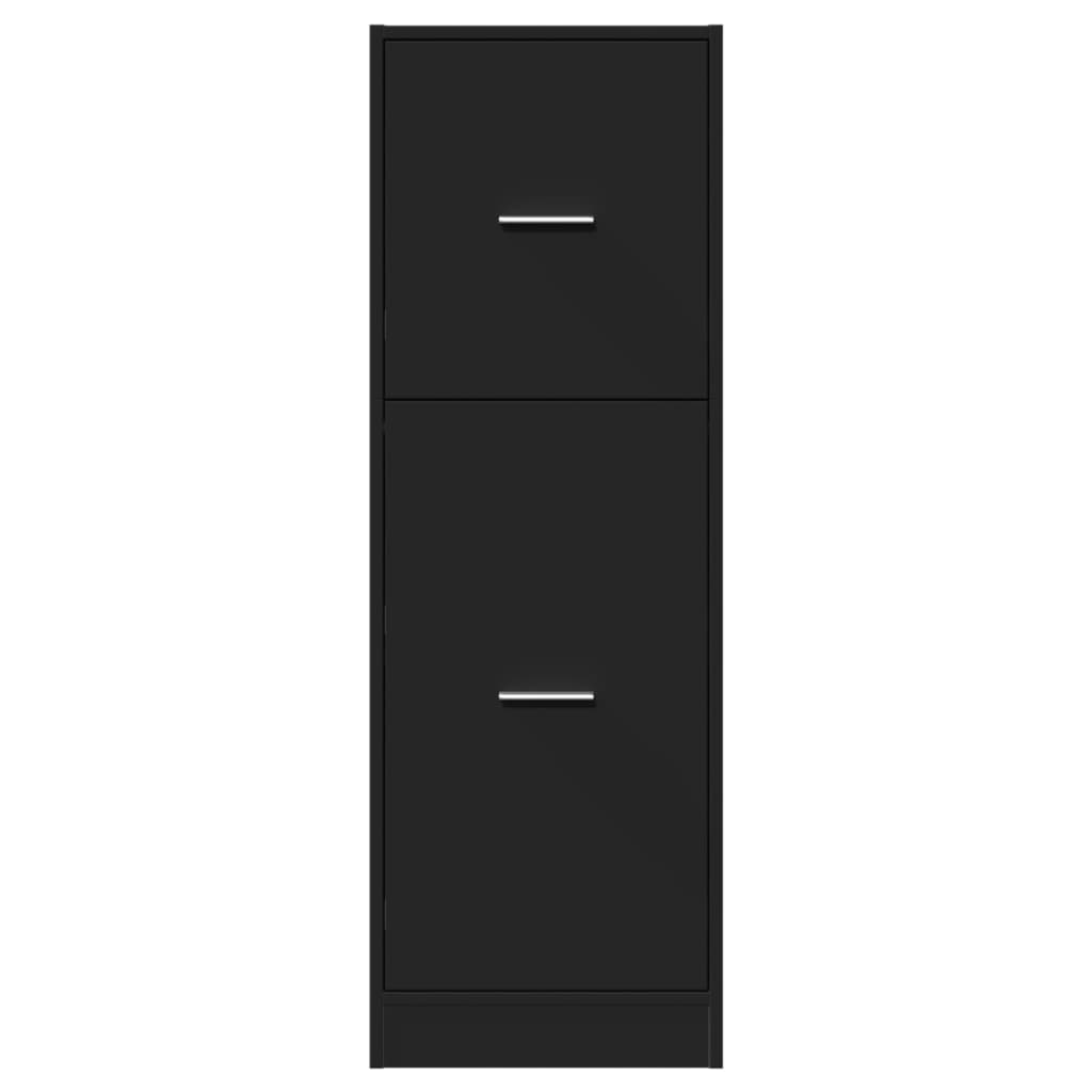 Modern Wooden Apothecary Storage Cabinet Unit With 2 Pull Out Drawers Doors Wood