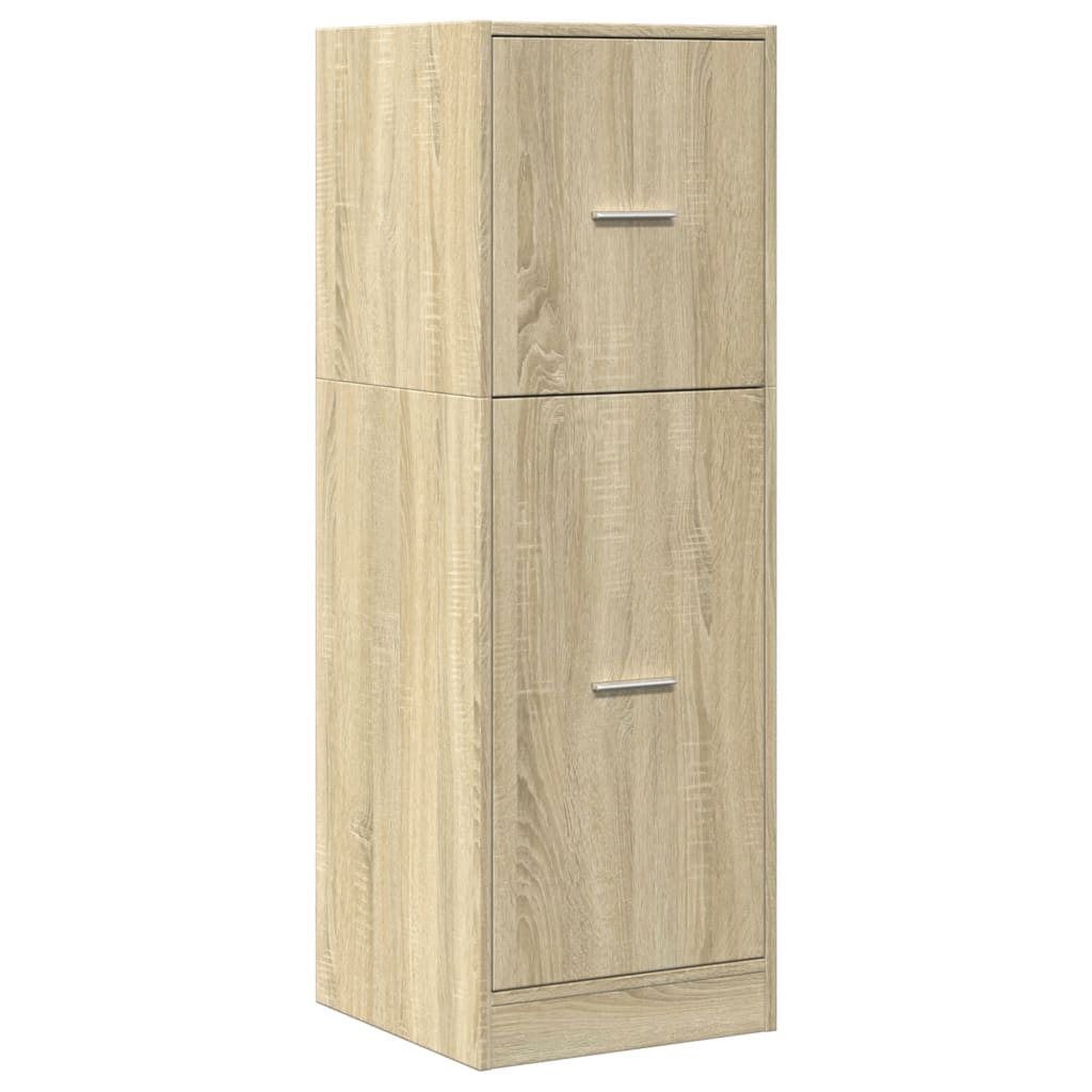 Modern Wooden Apothecary Storage Cabinet Unit With 2 Pull Out Drawers Doors Wood