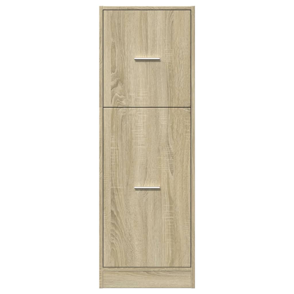 Modern Wooden Apothecary Storage Cabinet Unit With 2 Pull Out Drawers Doors Wood