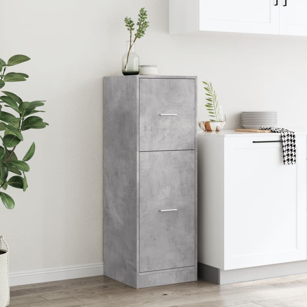Modern Wooden Apothecary Storage Cabinet Unit With 2 Pull Out Drawers Doors Wood