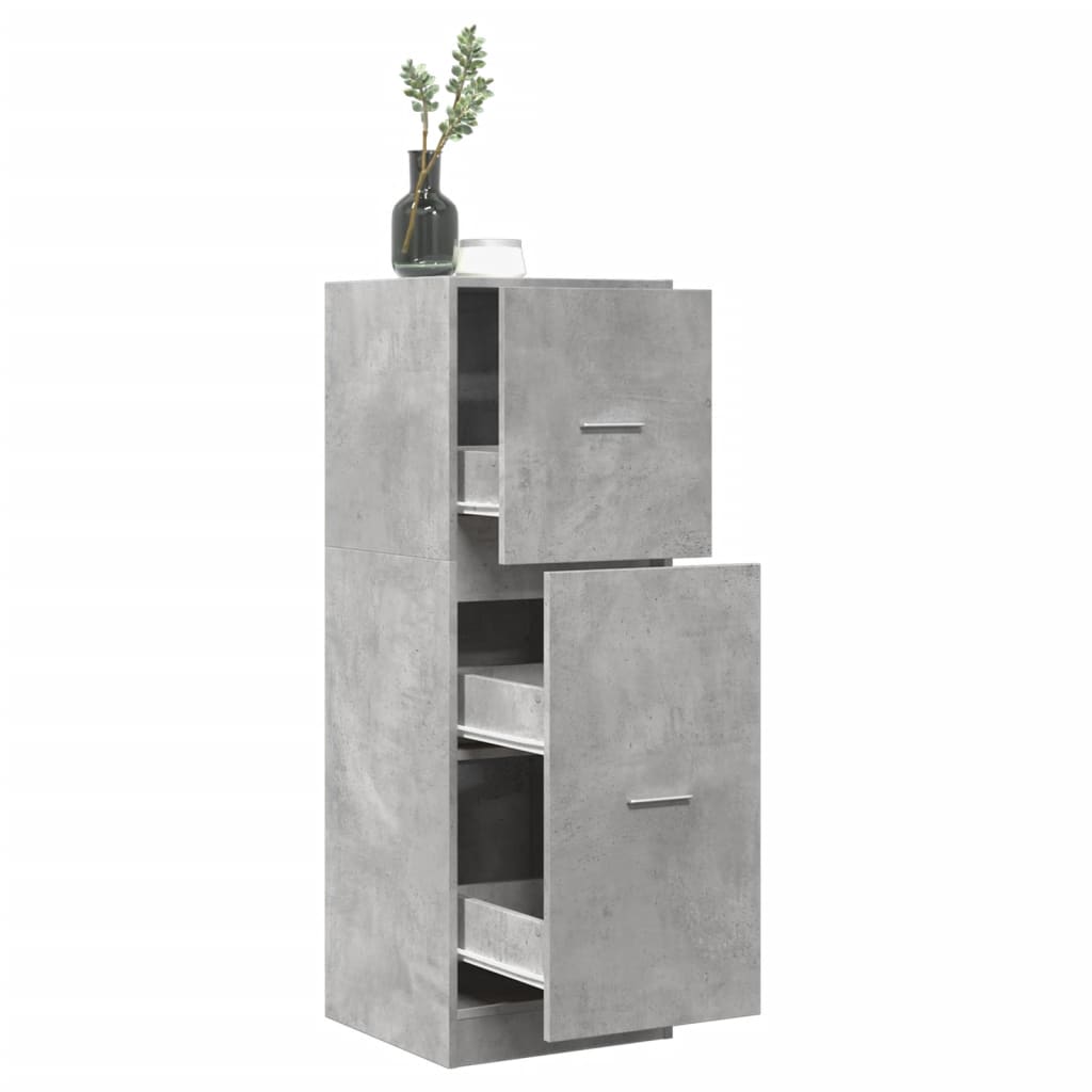 Modern Wooden Apothecary Storage Cabinet Unit With 2 Pull Out Drawers Doors Wood