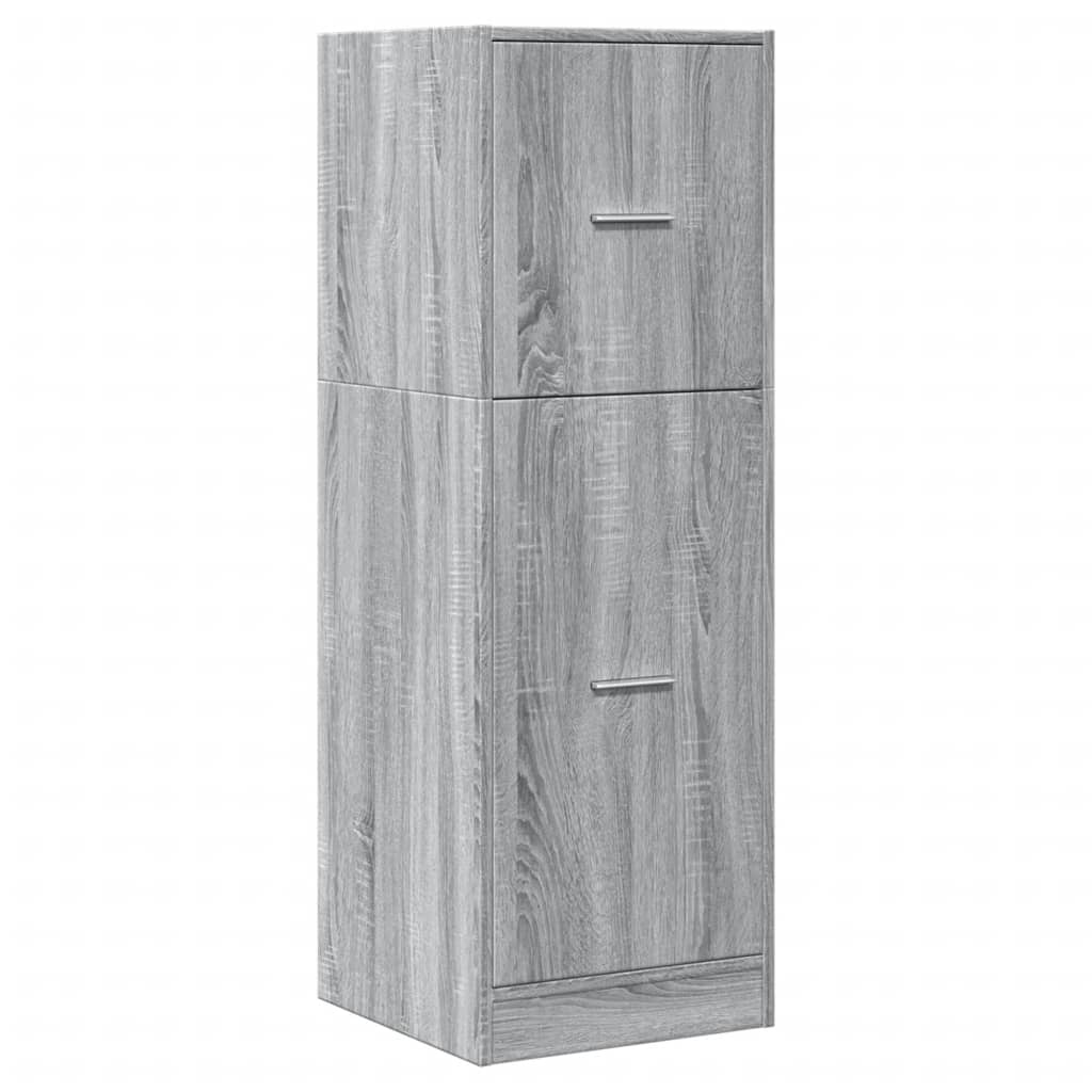 Modern Wooden Apothecary Storage Cabinet Unit With 2 Pull Out Drawers Doors Wood