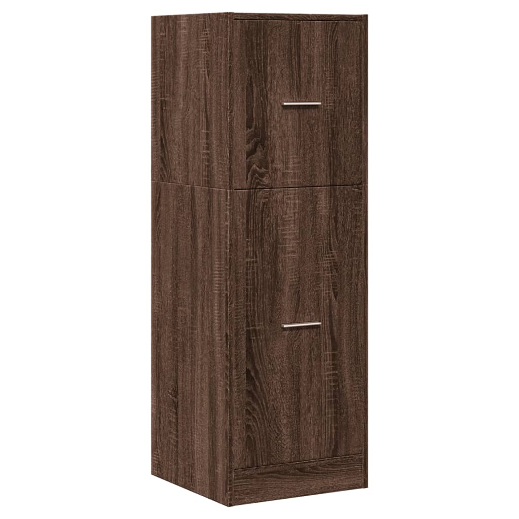 Modern Wooden Apothecary Storage Cabinet Unit With 2 Pull Out Drawers Doors Wood