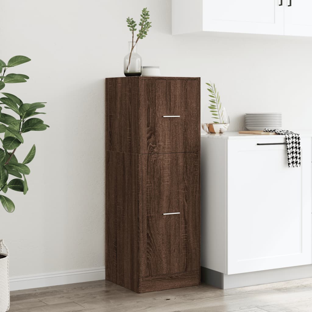 Modern Wooden Apothecary Storage Cabinet Unit With 2 Pull Out Drawers Doors Wood