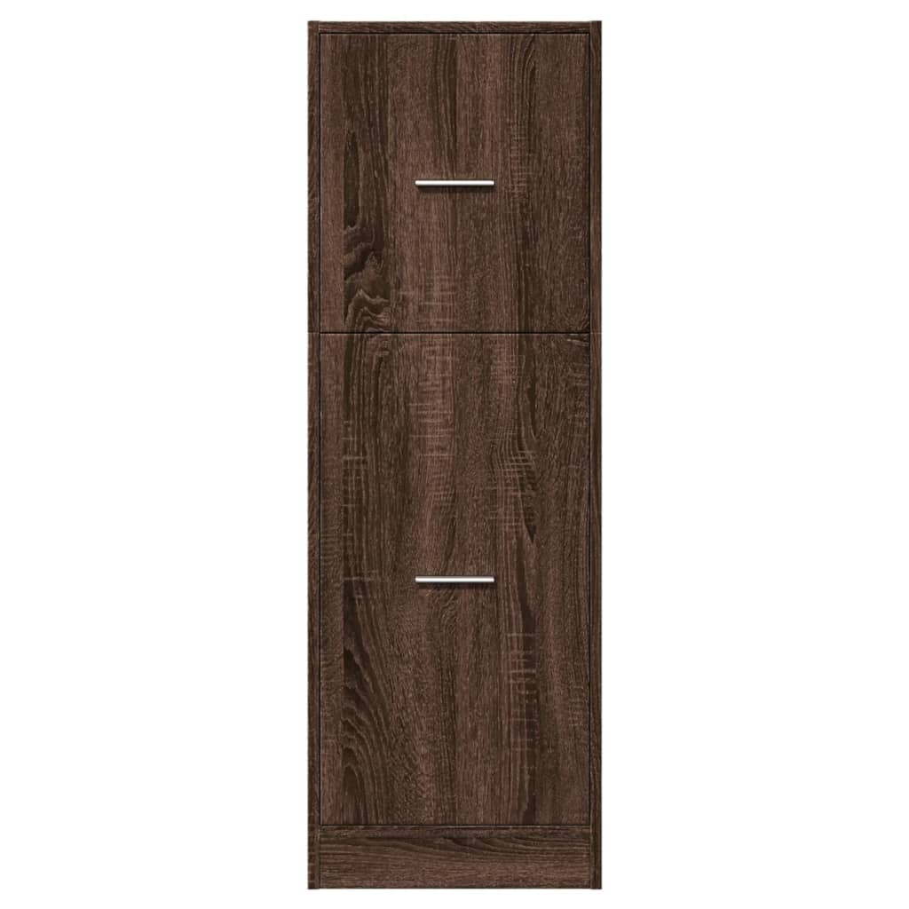 Modern Wooden Apothecary Storage Cabinet Unit With 2 Pull Out Drawers Doors Wood
