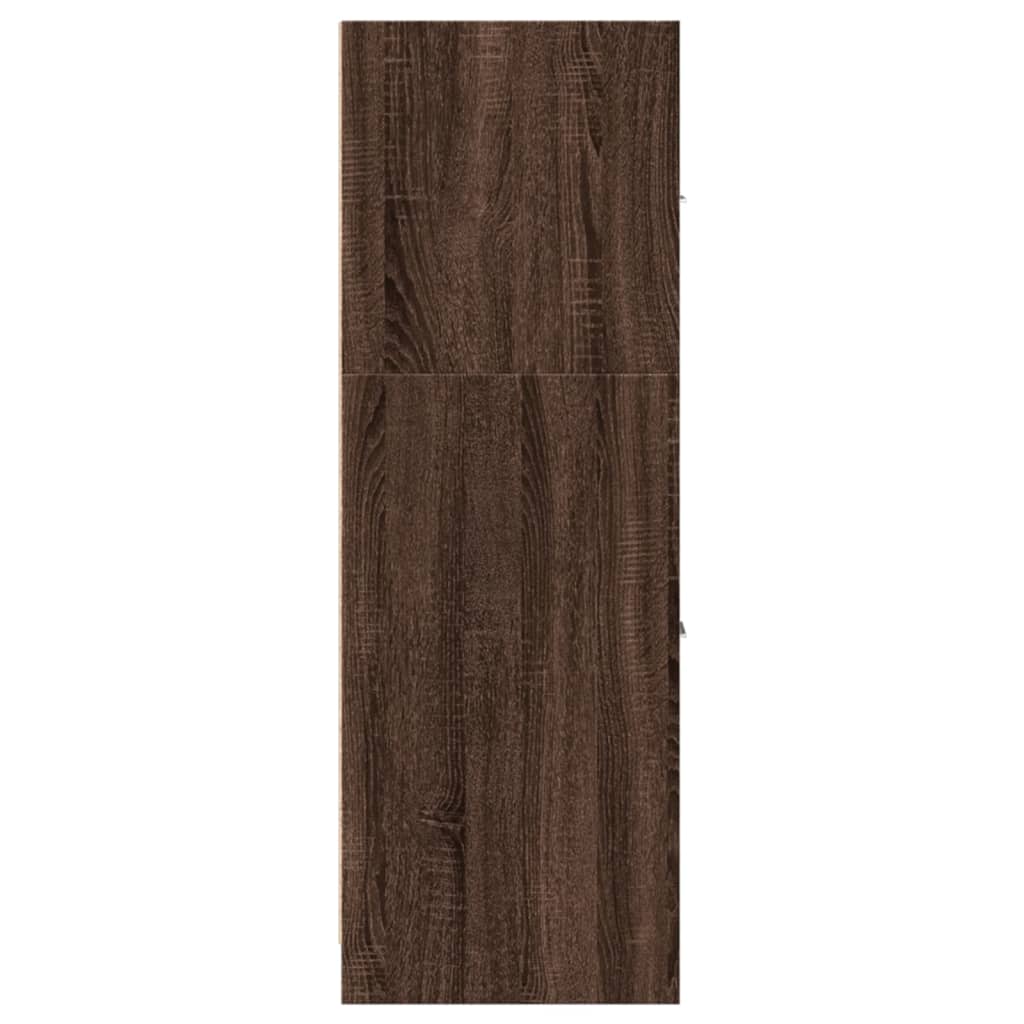 Modern Wooden Apothecary Storage Cabinet Unit With 2 Pull Out Drawers Doors Wood