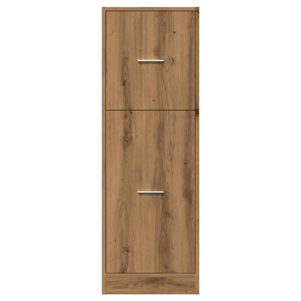 Modern Wooden Apothecary Storage Cabinet Unit With 2 Pull Out Drawers Doors Wood