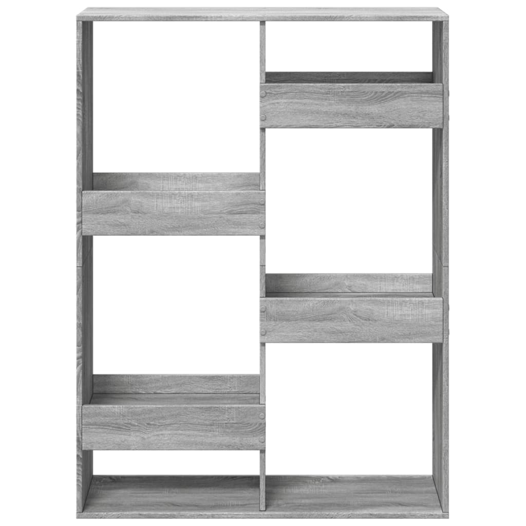 Bookcase Grey Sonoma 100x33x135 cm Engineered Wood