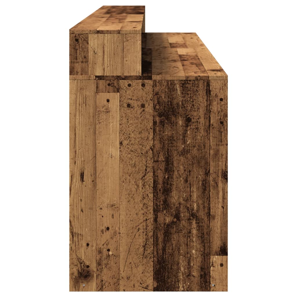 Modern Wooden 200cm Home Office Computer Desk Table With LED Lights & Storage