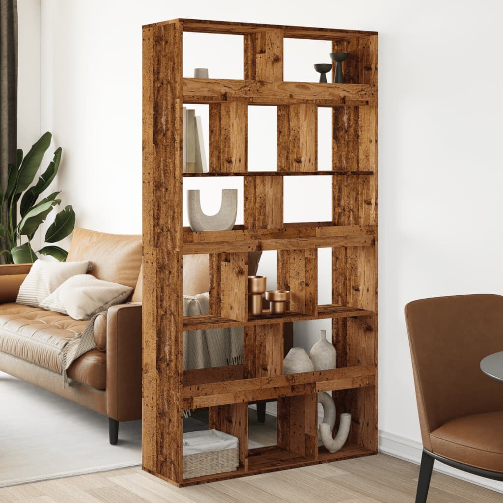 Room Divider Old Wood 100x33x187.5 cm Engineered Wood