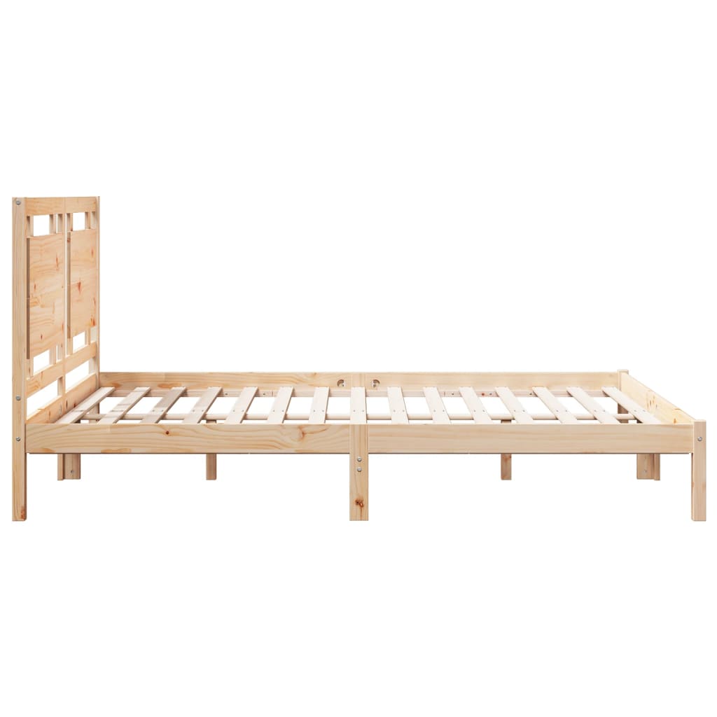 Extra Long Bed Frame without Mattress 160x210 cm Solid Wood