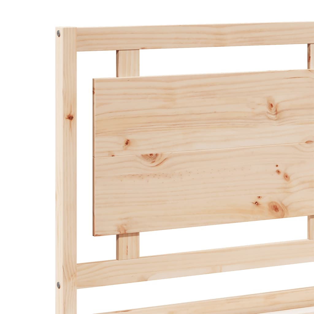 Extra Long Bed Frame without Mattress 160x210 cm Solid Wood