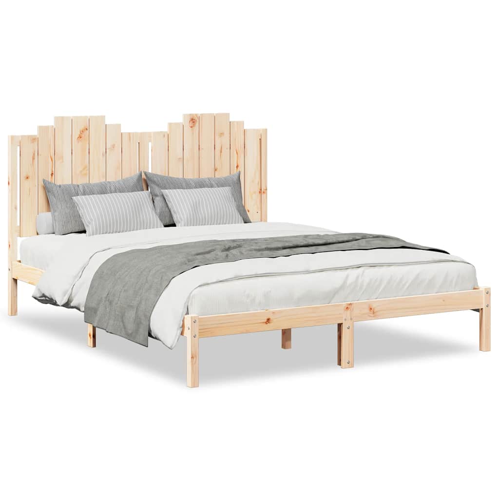 Extra Long Bed Frame without Mattress 140x210 cm Solid Wood