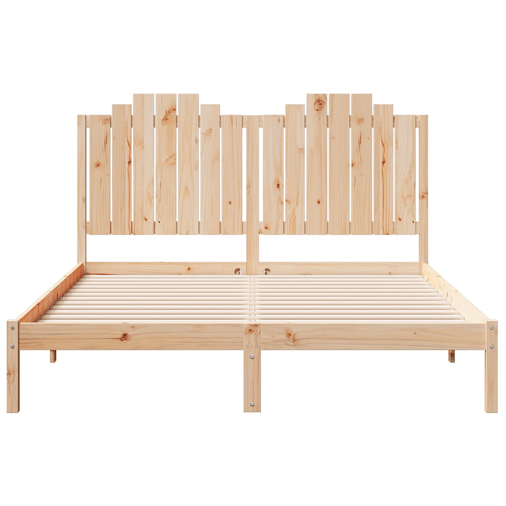 Extra Long Bed Frame without Mattress 140x210 cm Solid Wood