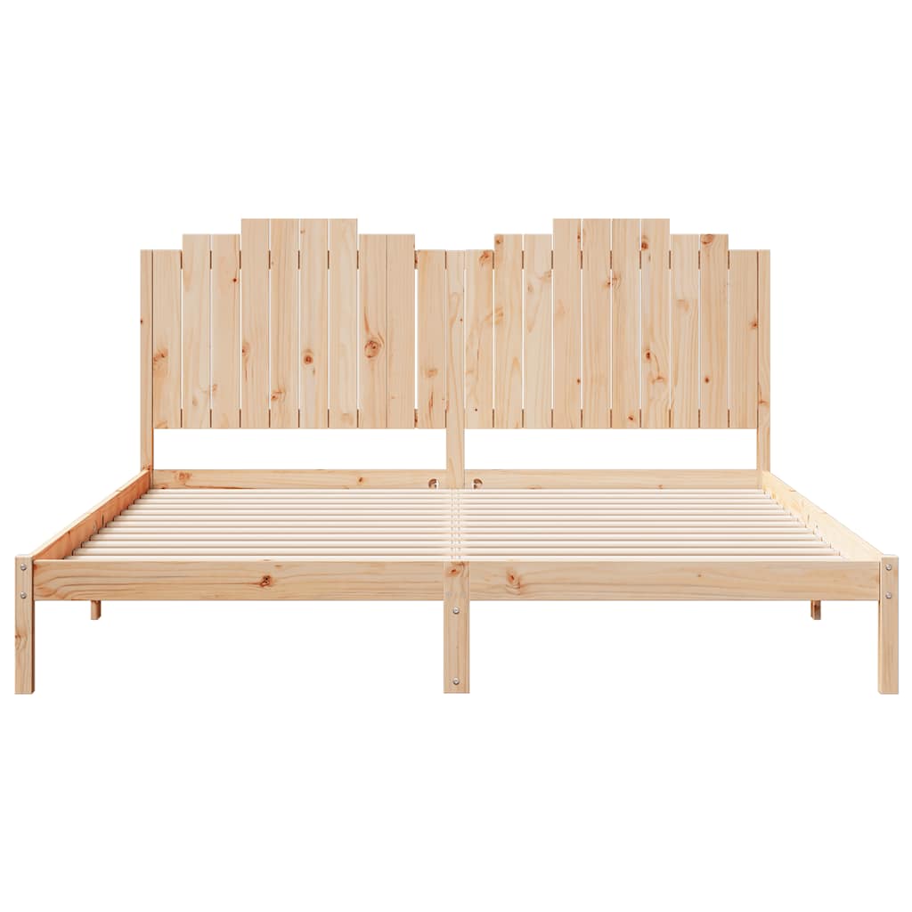 Extra Long Bed Frame without Mattress 200x220 cm Solid Wood