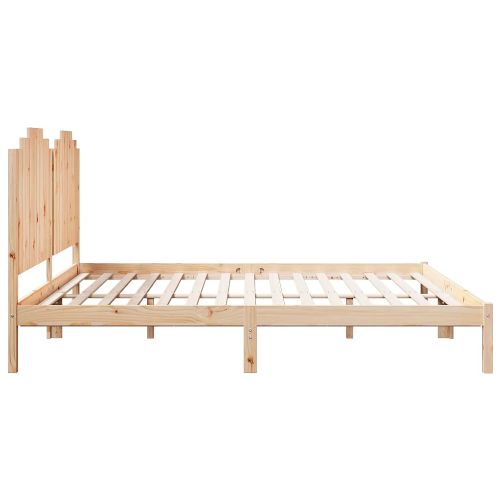 Extra Long Bed Frame without Mattress 200x220 cm Solid Wood