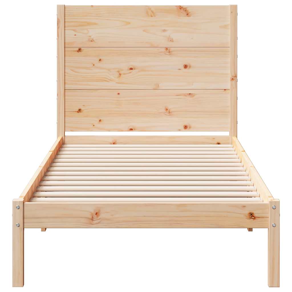 Extra Long Bed Frame without Mattress 90x220 cm Solid Wood