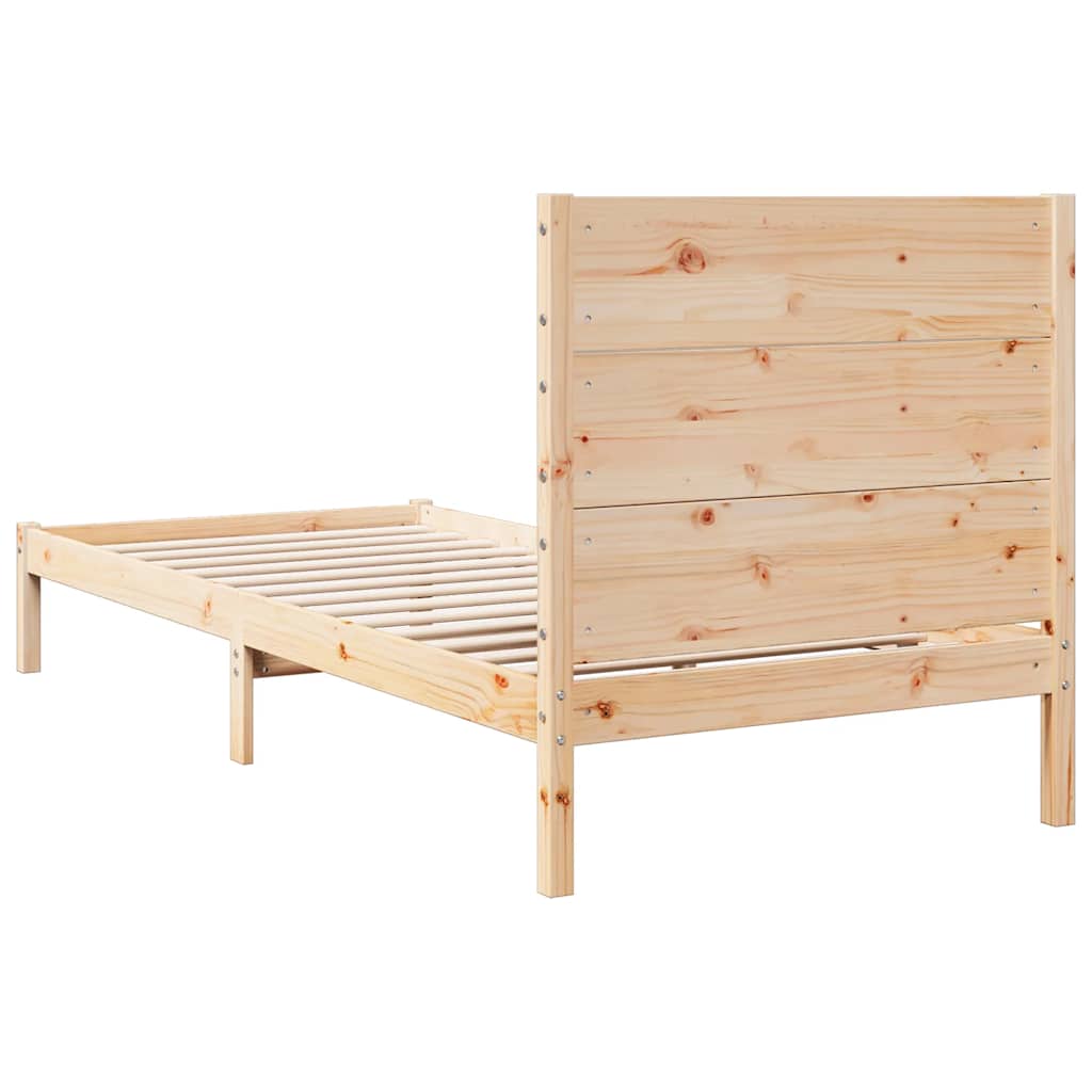 Extra Long Bed Frame without Mattress 90x220 cm Solid Wood