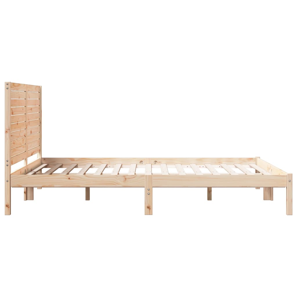 Extra Long Bed Frame without Mattress 140x210 cm Solid Wood