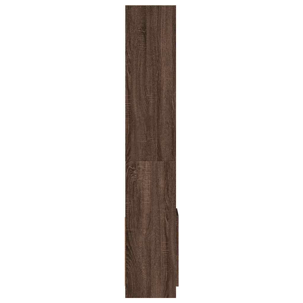 Highboard Brown Oak 92x33x180 cm Engineered Wood