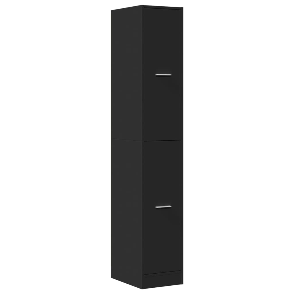Apothecary Cabinet Black 30x41x174.5 cm Engineered Wood