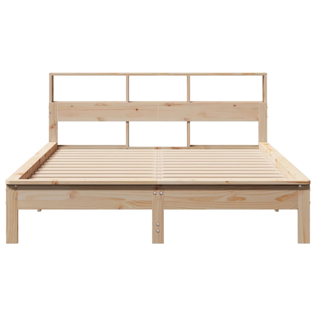 Bed Frame without Mattress 140x200 cm Solid Wood Pine